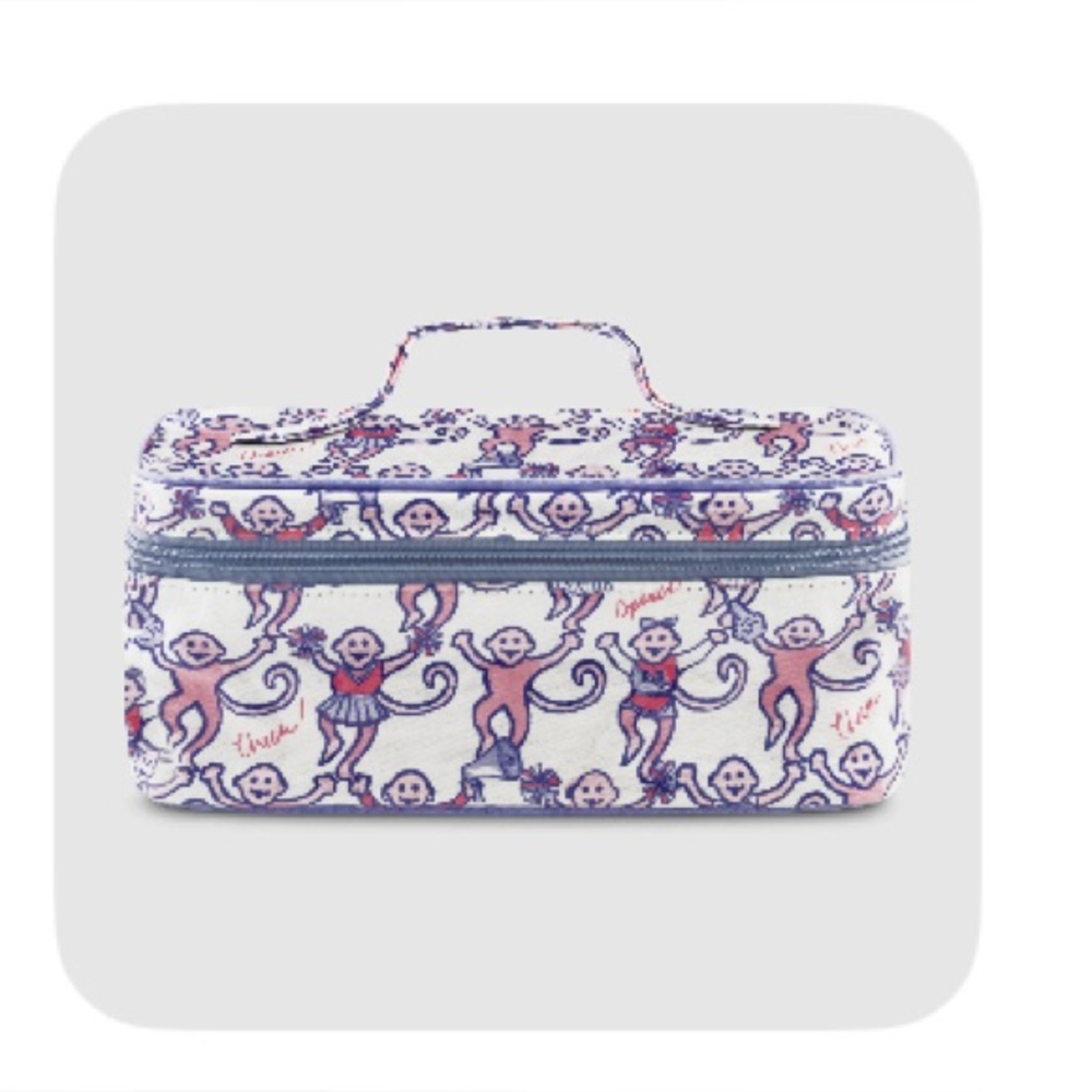 Roller Rabbit cheer cosmetic carryall case